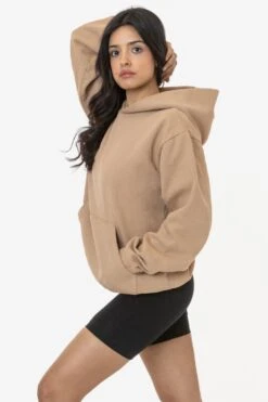 HF09 - Heavy Fleece Hoodie (Garment Dye) -Tops Zone HF09GD KHAKI W