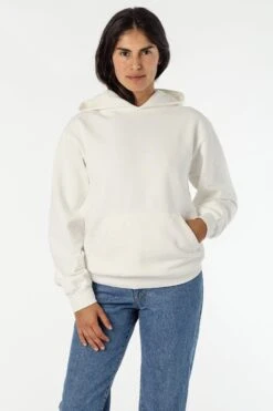 HF09 - Heavy Fleece Hoodie (Garment Dye) -Tops Zone HF09GD OFFWHITE W