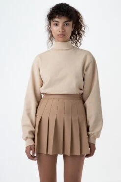 HF13 - Heavy Fleece Turtleneck (Garment Dye) -Tops Zone HF13GD BEIGE W