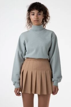 HF13 - Heavy Fleece Turtleneck (Garment Dye) -Tops Zone HF13GD SAGE W