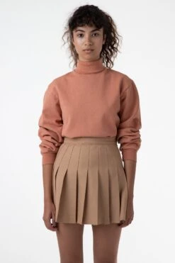 HF13 - Heavy Fleece Turtleneck (Garment Dye) -Tops Zone HF13GD TERRACOTTA W