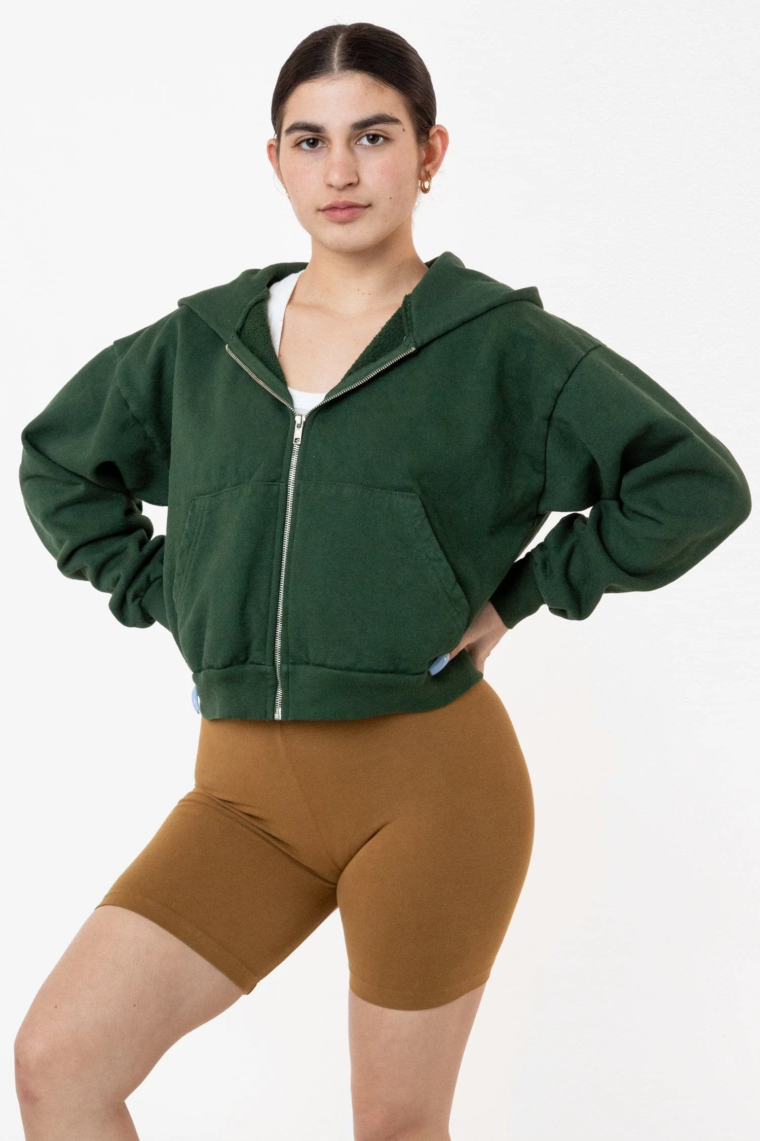 HF16 - Heavy Fleece Cropped Zip-Up Hoodie (Garment Dye) 9 HF16 - Heavy Fleece Cropped Zip-Up Hoodie (Garment Dye) - Image 9