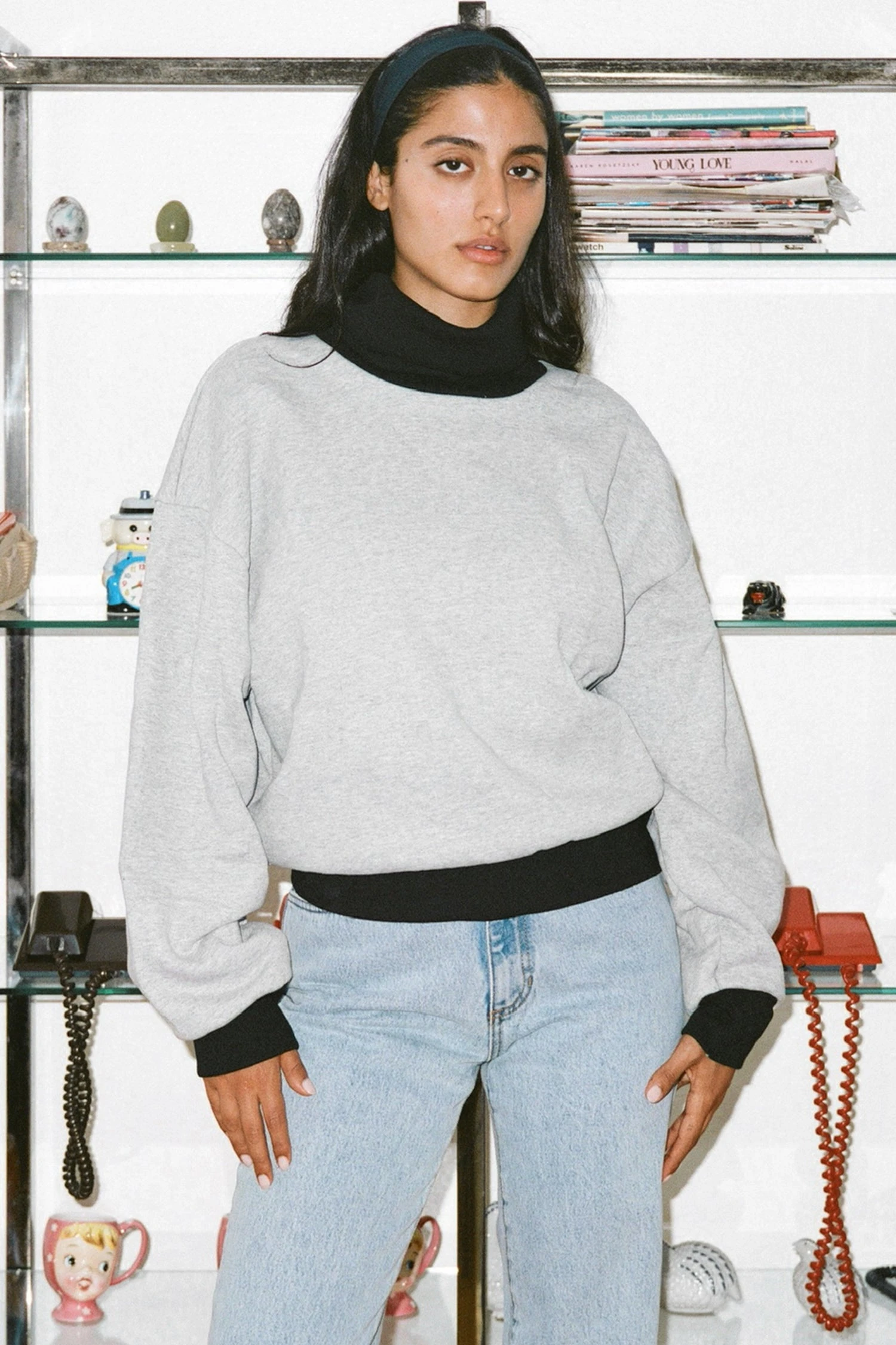 HF-313 - Heavy Fleece Oversized Turtleneck Sweater With Contrast Rib 17 HF-313 - Heavy Fleece Oversized Turtleneck Sweater With Contrast Rib - Image 17