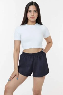 HF314 - Heavy Fleece Short Sweat Shorts (Piece Dye) 6 HF314 - Heavy Fleece Short Sweat Shorts (Piece Dye) -Tops Zone HF314 NAVY W