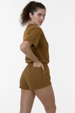 HF314 - Heavy Fleece Short Sweat Shorts (Garment Dye) -Tops Zone HF314GD BRASS W