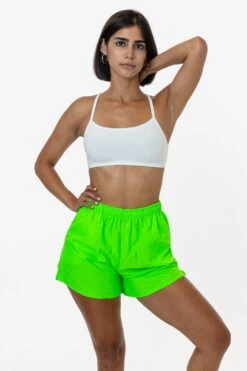 RNF314 - Women's Nylon Track Shorts -Tops Zone HOTLIME1