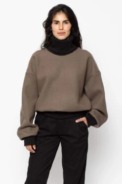 RWHR313 - Wool Turtleneck Sweater With Heavy Cotton Rib -Tops Zone IMG 0233