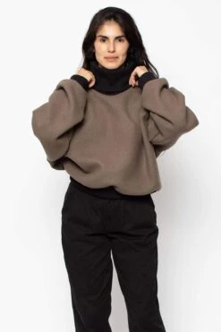 RWHR313 - Wool Turtleneck Sweater With Heavy Cotton Rib -Tops Zone IMG 0234
