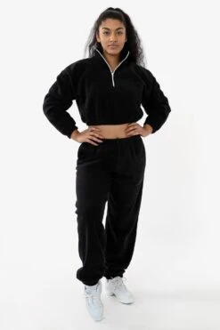 PF404 Unisex - Polar Fleece Sweatpant -Tops Zone KAAYA BLACK s 1