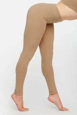 83280 - Cotton Spandex Jersey Leggings 23 83280 - Cotton Spandex Jersey Leggings -Tops Zone LEGGINGS TAN