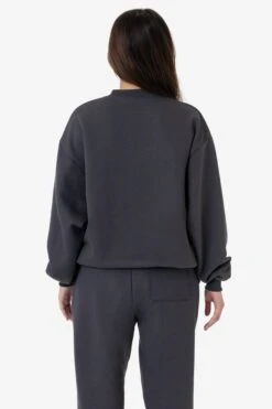 MWF1047 Unisex - 10 Oz. Mid-weight Poly Cotton Fleece Wide Crewneck -Tops Zone MWF1047 DOLPHINBLUE 3 0f1ea977 3a75 443b 83fc c0ef26bb0f5d