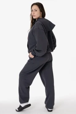 MWF1049 - 10 Oz. Mid-weight Poly Cotton Fleece Wide Hoodie -Tops Zone MWF1049 DOLPHINBLUE 4