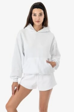 MWF1049 - 10 Oz. Mid-weight Poly Cotton Fleece Wide Hoodie -Tops Zone MWF1049 DOMONIQUE WHITE 1T