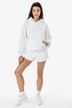 MWF1049 - 10 Oz. Mid-weight Poly Cotton Fleece Wide Hoodie -Tops Zone MWF1049 DOMONIQUE WHITE 2T