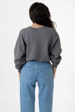 MWT07GD Unisex - Long Sleeve Garment Dye French Terry Pullover 23 MWT07GD Unisex - Long Sleeve Garment Dye French Terry Pullover -Tops Zone MWTD09 charcoal bianca3