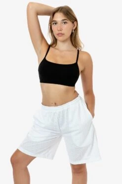 PRM443 Unisex - Pro Mesh Long Shorts -Tops Zone PRM443 GRACIE WHITE 1
