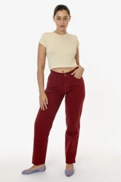 RBDW01GD - Garment Dye Women's Relaxed Fit Bull Denim Jean (New Colors) -Tops Zone RBDW01 CHILI 1S