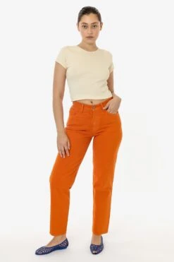 RBDW01GD - Garment Dye Women's Relaxed Fit Bull Denim Jean (New Colors) -Tops Zone RBDW01 MARMALADE 2S
