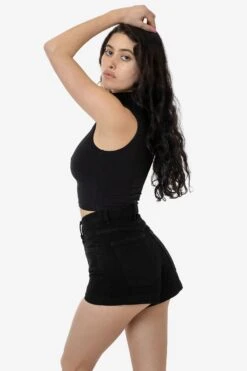 RDNW04 - Denim Loose Short -Tops Zone RDNW04 BLACK 2f