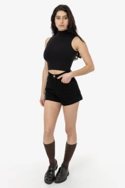 RDNW04 - Denim Loose Short -Tops Zone RDNW04 BLACK 4f