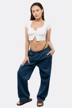 RDNW405 - Unisex Wide Leg Denim Pants
