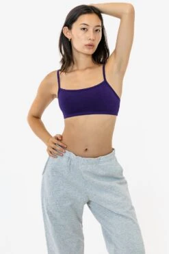83016GD - Garment Dye Basic Bralette -Tops Zone RENE PURPLE 1S