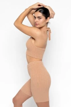 RFK52 - Ultra Heavy Knit Ribbed Bike Shorts -Tops Zone RFK52 Side2