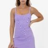 RHR318GD - Heavy Rib Spaghetti Mini Dress