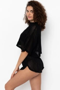 RIN331GD - Cotton Fishnet Garment Dye Crop Top 15 RIN331GD - Cotton Fishnet Garment Dye Crop Top -Tops Zone RIN331GD Side2