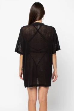 RIN500GD - Cotton Fishnet Mock Neck Big Tee -Tops Zone RIN500GD 1