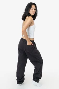 RJC405GD Unisex - Cotton Poplin Wide Leg Pant -Tops Zone RJC405GD JENN BLACK 3k