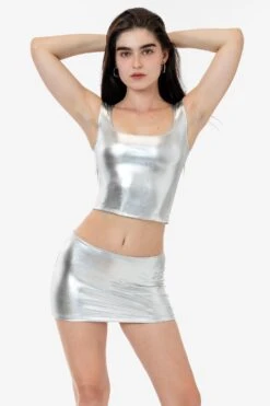 RLA355 - Lamé Squareneck Tank Top -Tops Zone RLA355 RLA385 JAIME SILVER 2k 719dcecb 08ed 4706 97d4 247d3e6e2d8f