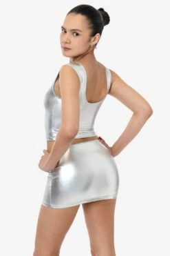 RLA355 - Lamé Squareneck Tank Top -Tops Zone RLA355 RLA385 STEPHANIE SILVER 2k 16333299 23c1 4fb1 bb71 1696aafa756b