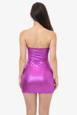 RLA3693 - Lamé Mini Tube Dress 19 RLA3693 - Lamé Mini Tube Dress -Tops Zone RLA3693 JAIME SHINYPINK 3k