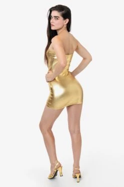 RLA3693 - Lamé Mini Tube Dress 26 RLA3693 - Lamé Mini Tube Dress -Tops Zone RLA3693 JAIME gldF 1k