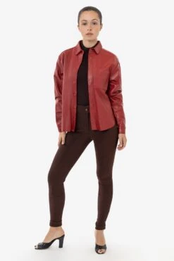 RLH3027 - Leather Button Up -Tops Zone RLH3027 FB2