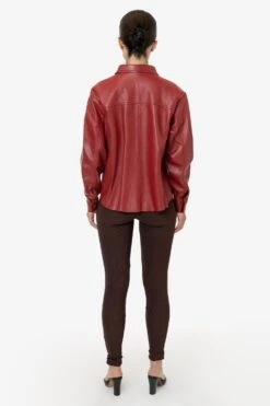 RLH3027 - Leather Button Up -Tops Zone RLH3027 FB3