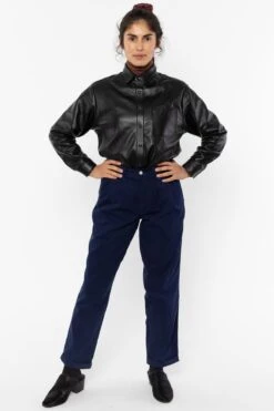 RLH3027 - Leather Button Up -Tops Zone RLH3027 2