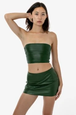 RLH739 - Leather Micro Mini Skort -Tops Zone RLH739 22S
