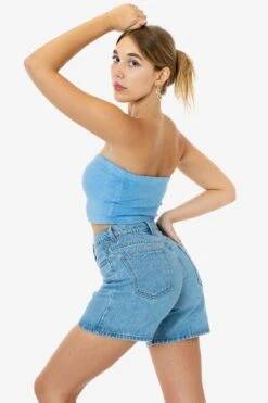 RLT3293 - Loop Terry Tube Top -Tops Zone RLT3293 BABYBLUE 1