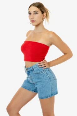 RLT3293 - Loop Terry Tube Top -Tops Zone RLT3293 RED 2