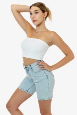 RLT3293 - Loop Terry Tube Top -Tops Zone RLT3293 WHITE 3