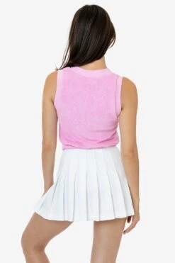 RLT357 - Loop Terry V-Neck Vest -Tops Zone RLT357 BABYPINK 2