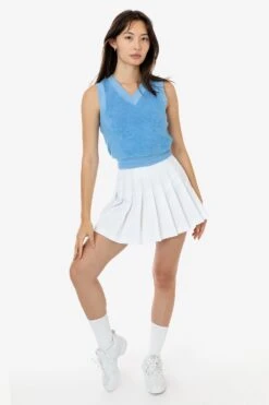 RLT357 - Loop Terry V-Neck Vest -Tops Zone RLT357 F 5