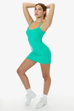 RLT3601 - Loop Terry Spaghetti Mini Dress -Tops Zone RLT3601 GRACIE f 8