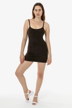 RLT3601 - Loop Terry Spaghetti Mini Dress -Tops Zone RLT3601 RACHEL F 4