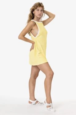 RLT3629 - Loop Terry Boatneck A-Line Dress -Tops Zone RLT3629 BABYYELLOW2X 1