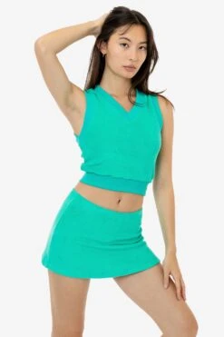 RLT384 - Loop Terry Mini Skort -Tops Zone RLT384 POOLGREEN 1