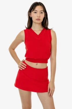 RLT384 - Loop Terry Mini Skort -Tops Zone RLT384 RED 2