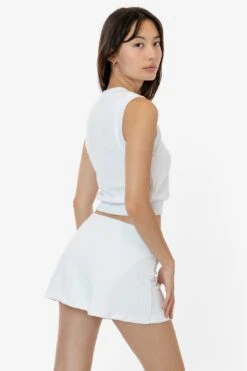 RLT384 - Loop Terry Mini Skort -Tops Zone RLT384 WHITE 2